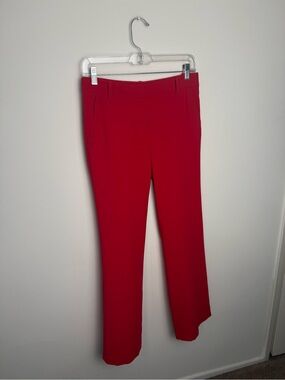 BCBG MAXAZRIA Red Straight-Leg Women's Pants